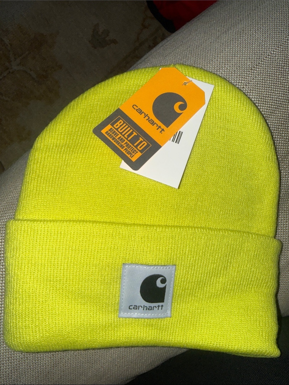 Carhartt Neon Yellow Beanie Hat